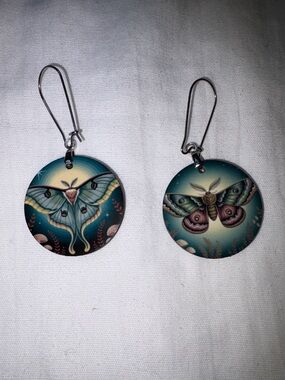 Moth earrings